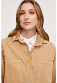 Answear Lab kurtka jeansowa damska kolor brązowy przejściowa. Kolor: brązowy. Materiał: jeans. Styl: wakacyjny #4
