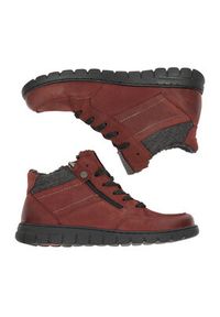 Go Soft Trzewiki CEO-WI23-GHANA-07 Bordowy. Kolor: czerwony. Materiał: nubuk, skóra #3