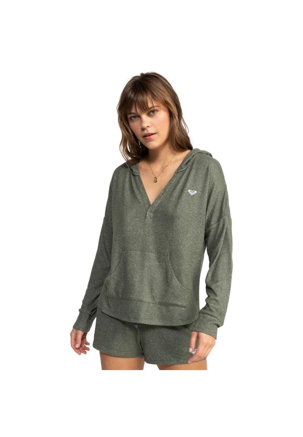Roxy - Bluza z kapturem dla Kobiety SATURDAZE COSY Zielony. Typ kołnierza: kaptur. Kolor: zielony. Materiał: poliester, wiskoza, elastan. Sezon: zima