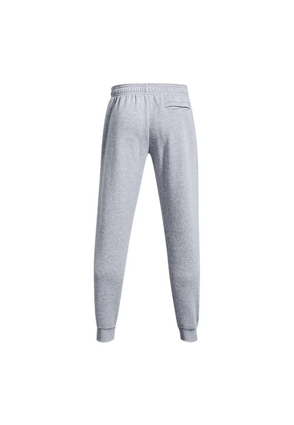 Under Armour - Męskie Spodnie Do Biegania Z Grafiką Rival Fleece. Kolor: szary. Materiał: dresówka