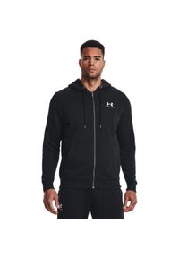 Bluza z kapturem z pełnym zamkiem błyskawicznym Under Armour Essential Fleece. Typ kołnierza: kaptur. Kolor: czarny, biały, wielokolorowy. Sport: fitness #1