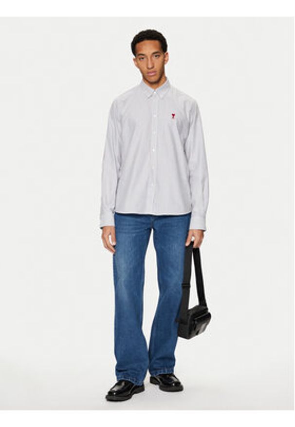 AMI PARIS Jeansy UTR500.DE0025 Niebieski Straight Leg. Kolor: niebieski