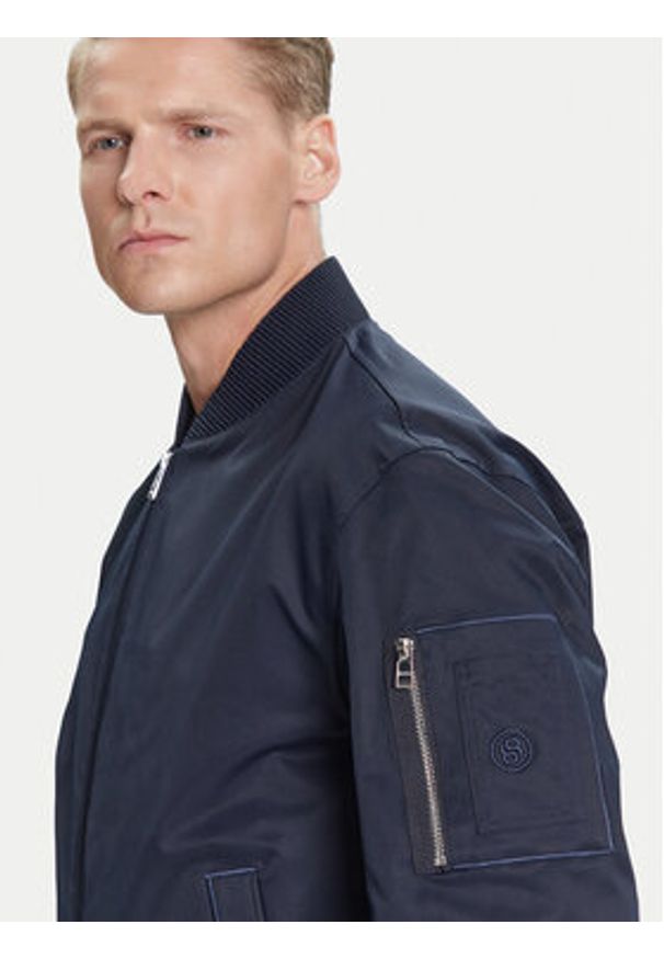 BOSS Kurtka bomber H-Comber-253 50544097 Granatowy Regular Fit. Kolor: niebieski. Materiał: syntetyk
