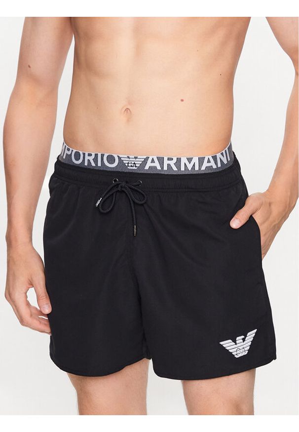 Emporio Armani Underwear Szorty kąpielowe 211740 3R432 00020 Czarny Regular Fit. Kolor: czarny. Materiał: syntetyk