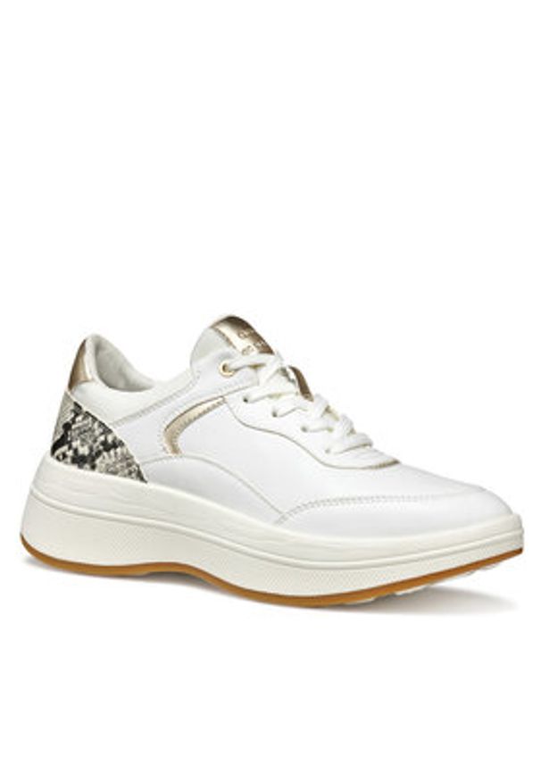 Geox Sneakersy D Spherica Ecub-3 D46WTB 0BCAR C0405 Biały. Kolor: biały. Materiał: skóra