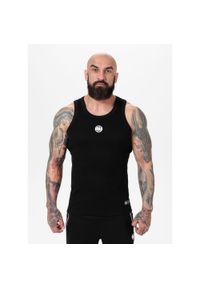 PITBULL - Tank top sportowy męski Pitbull West Coast Tank Top Small Logo. Kolor: czarny. Styl: sportowy