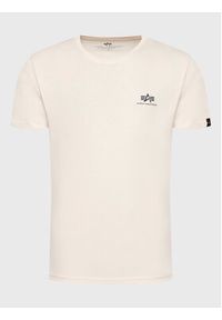 Alpha Industries T-Shirt Backprint 128507 Beżowy Regular Fit. Kolor: beżowy. Materiał: bawełna #4