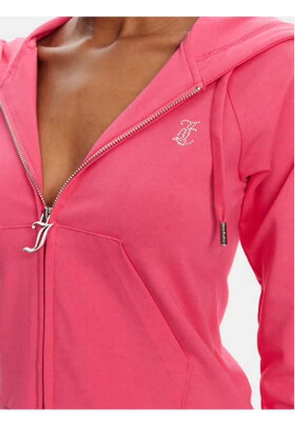 Juicy Couture Bluza Ola JCWAS125310 Różowy Slim Fit. Kolor: różowy. Materiał: bawełna