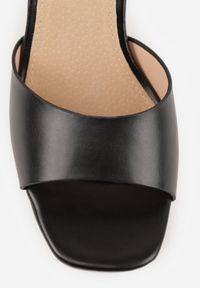 Renee - Czarne Sandały VICES na Słupku z Grubą Podeszwą i Skórzaną Wkładką Aziluna. Zapięcie: pasek. Kolor: czarny. Materiał: skóra. Obcas: na słupku. Styl: elegancki #8
