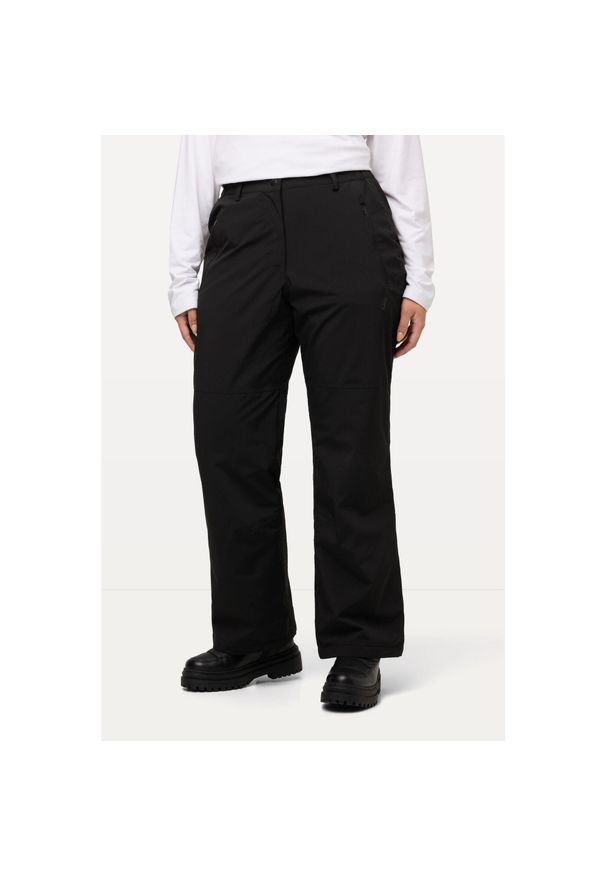 ULLA POPKEN - Damskie Funkcyjne spodnie termiczne wodoodporne pochodzące z recyklingu. Kolekcja: plus size. Kolor: czarny. Materiał: poliester, materiał, elastan. Sezon: zima. Sport: narciarstwo