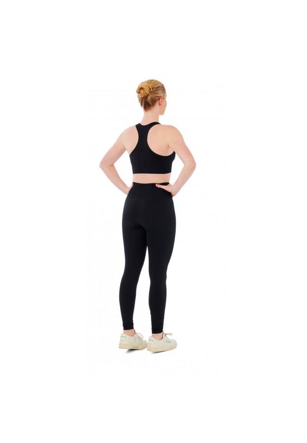 XTREME SOCKSWEAR - Damski zestaw sportowy Xtreme - legginsy sportowe + top sportowy - Czarny. Kolor: czarny. Sport: fitness