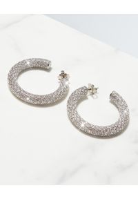 AMINA MUADDI - Kolczyki z kryształami Cameron Medium. Materiał: srebrne, metalowe. Kolor: srebrny. Kamień szlachetny: kryształ #2