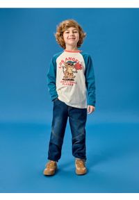 Sinsay - Jeansy chino z efektem sprania - granatowy. Kolor: niebieski #1