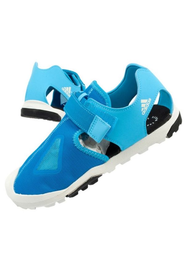 Adidas - Sandały adidas Captain Toey Jr S42670 niebieskie. Zapięcie: rzepy. Kolor: niebieski. Materiał: guma, syntetyk, materiał. Szerokość cholewki: normalna