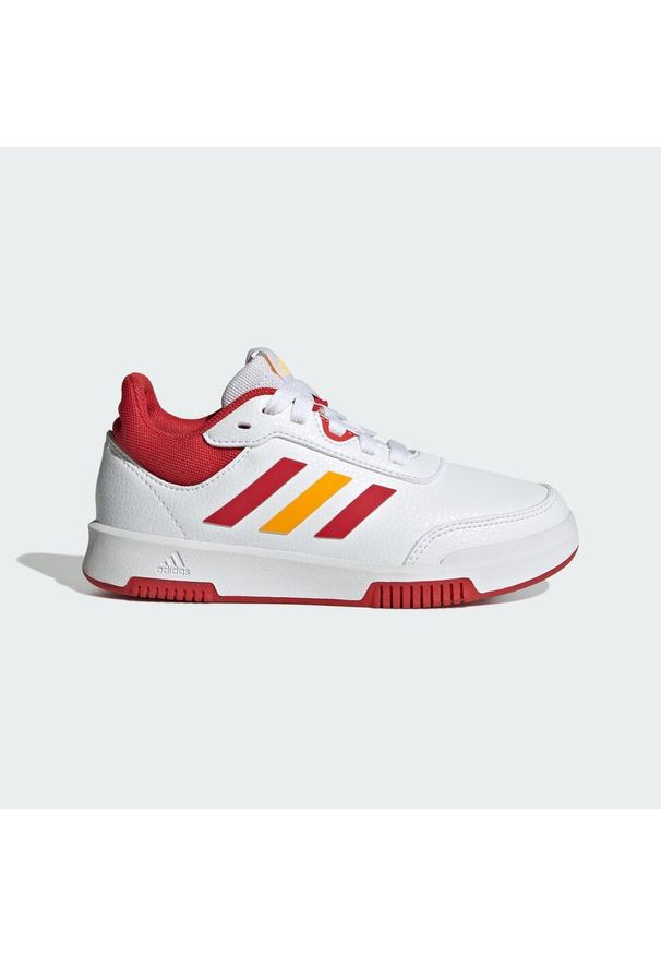Adidas - Tensaur Sport Training Lace Shoes. Kolor: czerwony, biały, wielokolorowy, żółty. Materiał: materiał. Sport: turystyka piesza