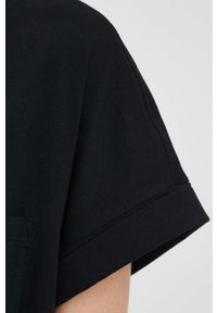 GAP sukienka bawełniana kolor czarny mini prosta. Okazja: na co dzień. Kolor: czarny. Materiał: bawełna. Długość rękawa: krótki rękaw. Wzór: gładki. Typ sukienki: proste. Styl: casual. Długość: mini #3