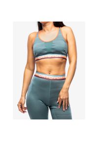 ORTOVOX - Sportowy stanik Ortovox 185 Rock N Wool Sport Top. Kolor: zielony