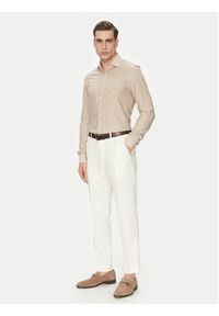 Michael Kors Koszula MK0DS01538 Beżowy Slim Fit. Kolor: beżowy. Materiał: bawełna #2