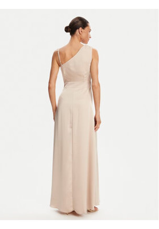 Rinascimento Sukienka wieczorowa CFC0124351003 Beżowy Regular Fit. Kolor: beżowy. Materiał: syntetyk. Styl: wizytowy