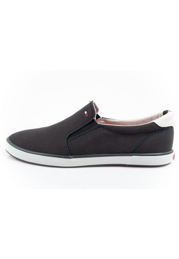 TOMMY HILFIGER - Buty sportowe trampki do chodzenia wsuwane męskie Tommy Hilfiger. Zapięcie: bez zapięcia. Kolor: niebieski. Sport: turystyka piesza