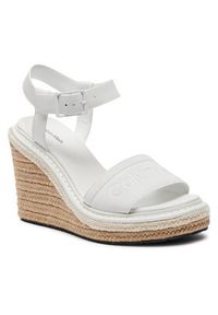 Calvin Klein Espadryle Wedge Sandal 70 He HW0HW02050 Biały. Kolor: biały #4
