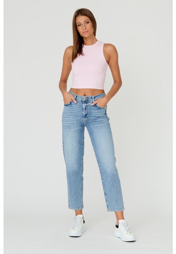 7 FOR ALL MANKIND Błękitne jeansy damskie MALIA LUXE VINTAGE MUST. Kolor: niebieski. Styl: vintage
