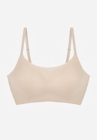 Renee - Beżowy Usztywniany Biustonosz o Bezszwowym Wykończeniu Bez Fiszbin Leanoreth. Kolor: beżowy. Materiał: materiał #1
