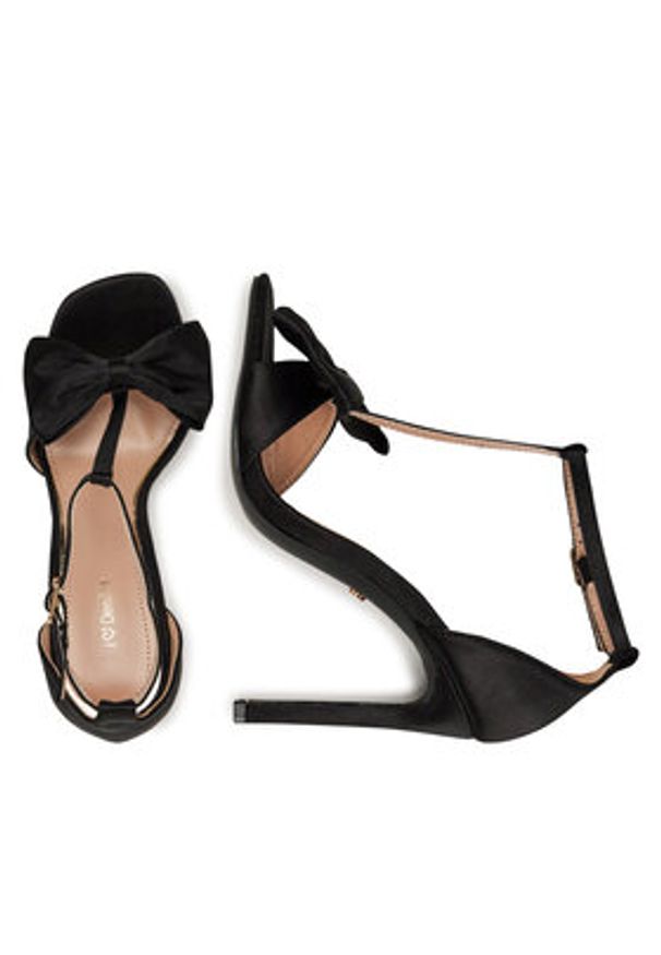 DeeZee Sandały LB03-12A Czarny. Kolor: czarny. Materiał: materiał