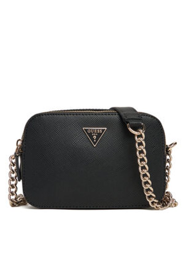 Guess Torebka Noelle II HWZG96 72140 Czarny. Kolor: czarny. Materiał: skórzane