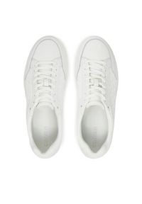 Calvin Klein Sneakersy Clean Cup Low Laceup Mono HM0HM01899 Biały. Kolor: biały. Materiał: skóra