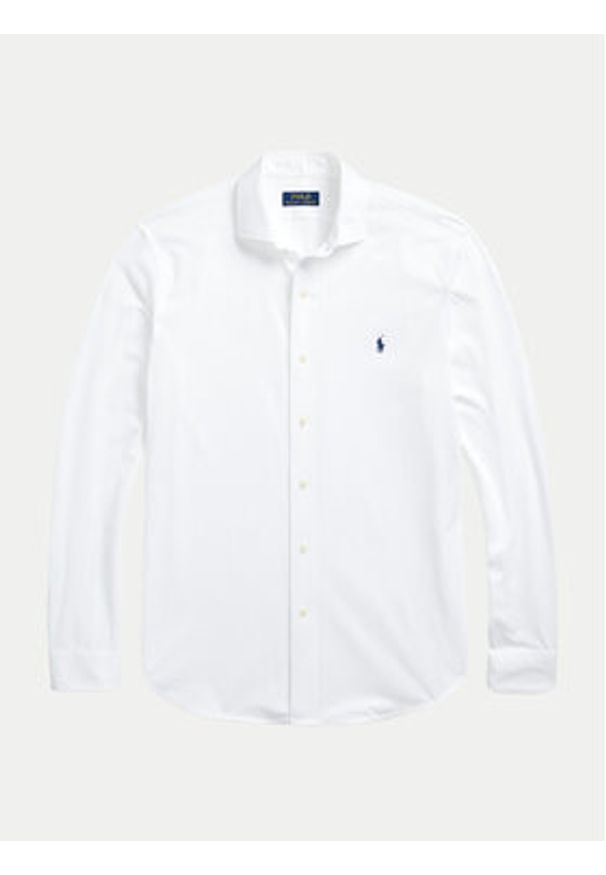 Polo Ralph Lauren Koszula 710899386001 Biały Slim Fit. Typ kołnierza: polo. Kolor: biały. Materiał: bawełna