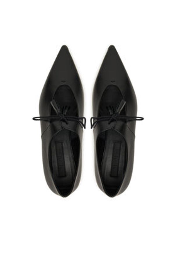 Max Mara Półbuty Laceup 2524526111600 Czarny. Kolor: czarny. Materiał: skóra