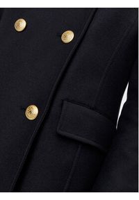 TOMMY HILFIGER - Tommy Hilfiger Płaszcz wełniany WW0WW42732 Granatowy Regular Fit. Kolor: niebieski. Materiał: syntetyk #6