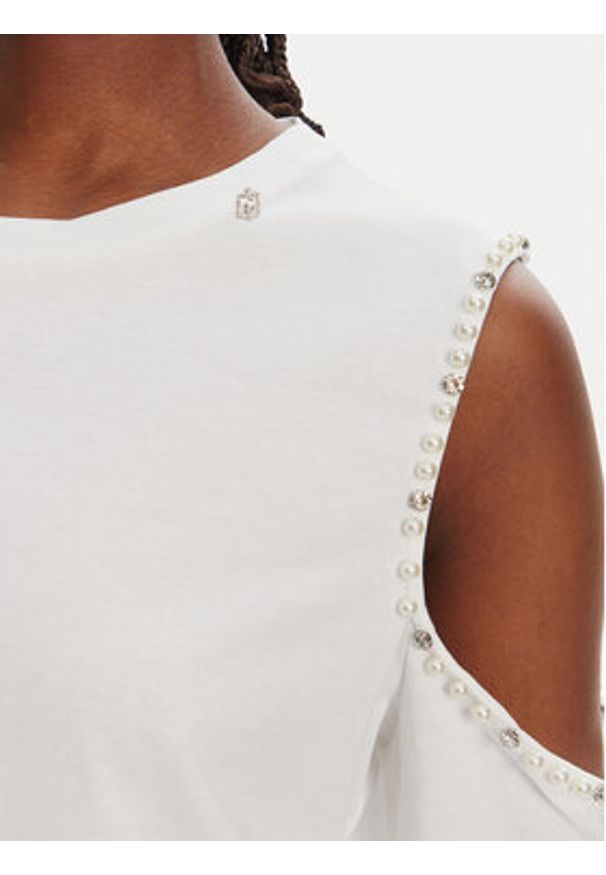 Liu Jo Bluzka WA5183 JS923 11110 Biały Regular Fit. Kolor: biały. Materiał: bawełna