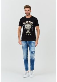 Guess - GUESS Czarny t-shirt Dragon Tee. Kolor: czarny #6