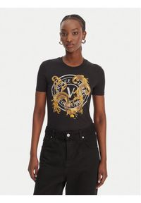Versace Jeans Couture T-Shirt 80HAHE01 CJ02E Czarny Slim Fit. Kolor: czarny. Materiał: bawełna #1