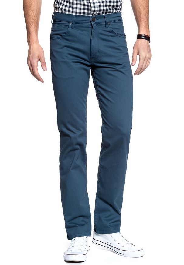 Wrangler - WRANGLER SPODNIE MĘSKIE ARIZONA OXFORD BLUE W12OA1072 112126282. Materiał: materiał
