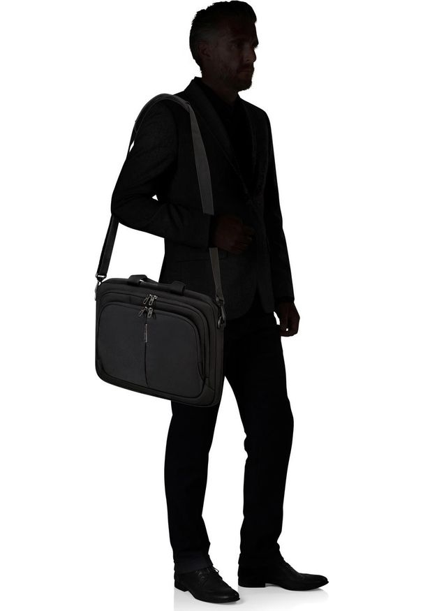 Torba Samsonite 155200 1041 15.6'' Guardit 3.0 Slim czarny. Kolor: czarny. Materiał: tkanina, materiał. Styl: casual