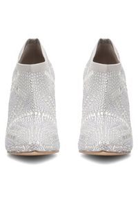 Nine West Półbuty MAJDY FF-1717 Srebrny. Kolor: srebrny. Materiał: materiał #3