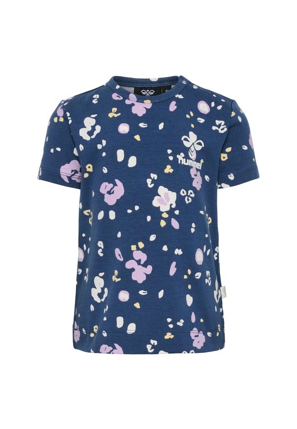 Koszulka dla dziewczynki niemowlaka Hummel Happy. Kolor: niebieski. Materiał: bawełna. Sport: joga i pilates