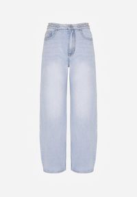 Born2be - Niebieskie Jeansy o Fasonie Slouchy z Wysokim Stanem Zarinvia. Okazja: na co dzień, na spotkanie biznesowe, do pracy. Stan: podwyższony. Kolor: niebieski. Styl: casual, biznesowy, klasyczny #3