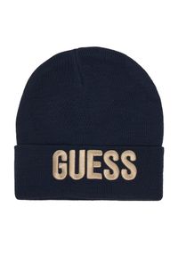 Czapka Guess. Kolor: niebieski