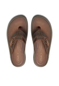 Clarks Japonki Wesley Sun 26176987 Brązowy. Kolor: brązowy. Materiał: skóra #1