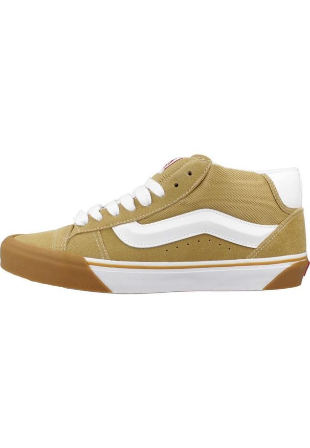 Tenisówki Vans Model Knu Mid Kolor Jasnobrązowy. Kolor: brązowy, wielokolorowy, beżowy. Materiał: tkanina