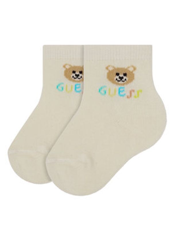 Guess Skarpety długie H4YZ07 Z3G10 Beżowy. Kolor: beżowy. Materiał: bawełna