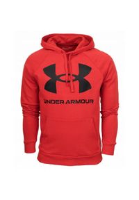 Under Armour - Męska Polarowa Bluza Treningowa Rival Big Logo. Kolor: czerwony. Materiał: polar