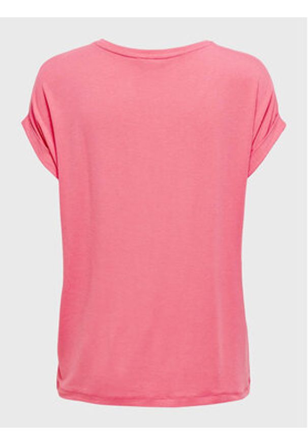 only - ONLY T-Shirt 15106662 Różowy Regular Fit. Kolor: różowy. Materiał: wiskoza