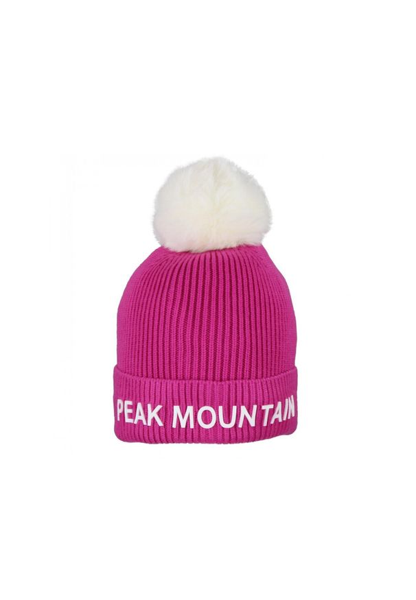 PEAK MOUNTAIN - Czapka Peak Mountain Maitresse. Kolor: różowy. Sezon: zima. Styl: sportowy