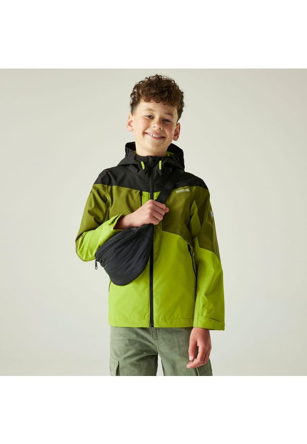 Regatta - Kurtka turystyczna przeciwdeszczowa Highton. Kolor: zielony. Materiał: tkanina, poliester