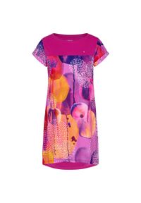 ZONE PERFECT - Sukienka damska LOAP Annabelle różowa S. Kolor: różowy. Wzór: nadruk, kolorowy. Typ sukienki: sportowe. Styl: sportowy #1